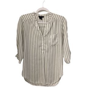 Timing Striped Blouse With 3/4 Length Sleeves | Size S